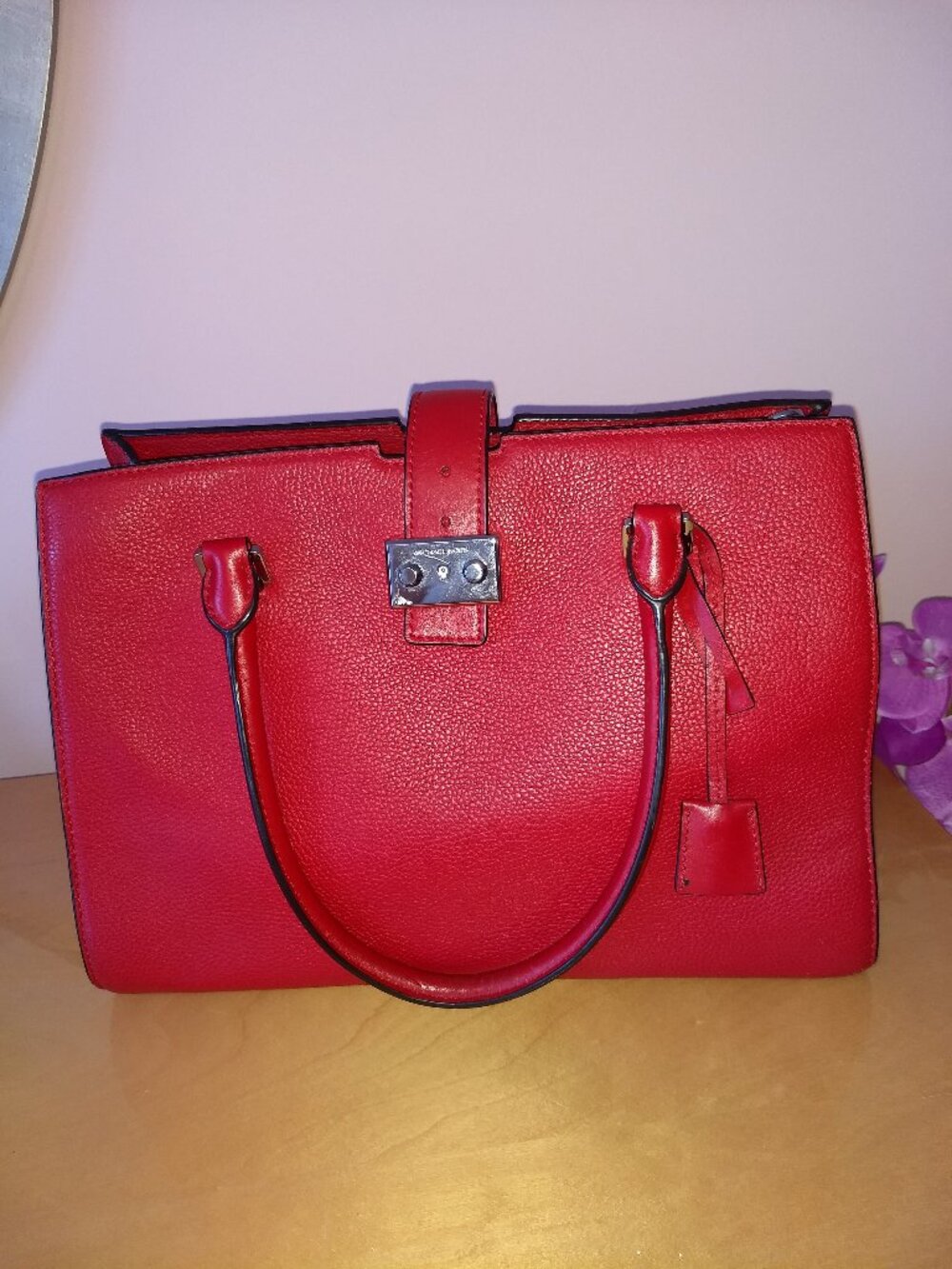 Michael Kors Studio Bond Large Pebbled Leather Satchel #044